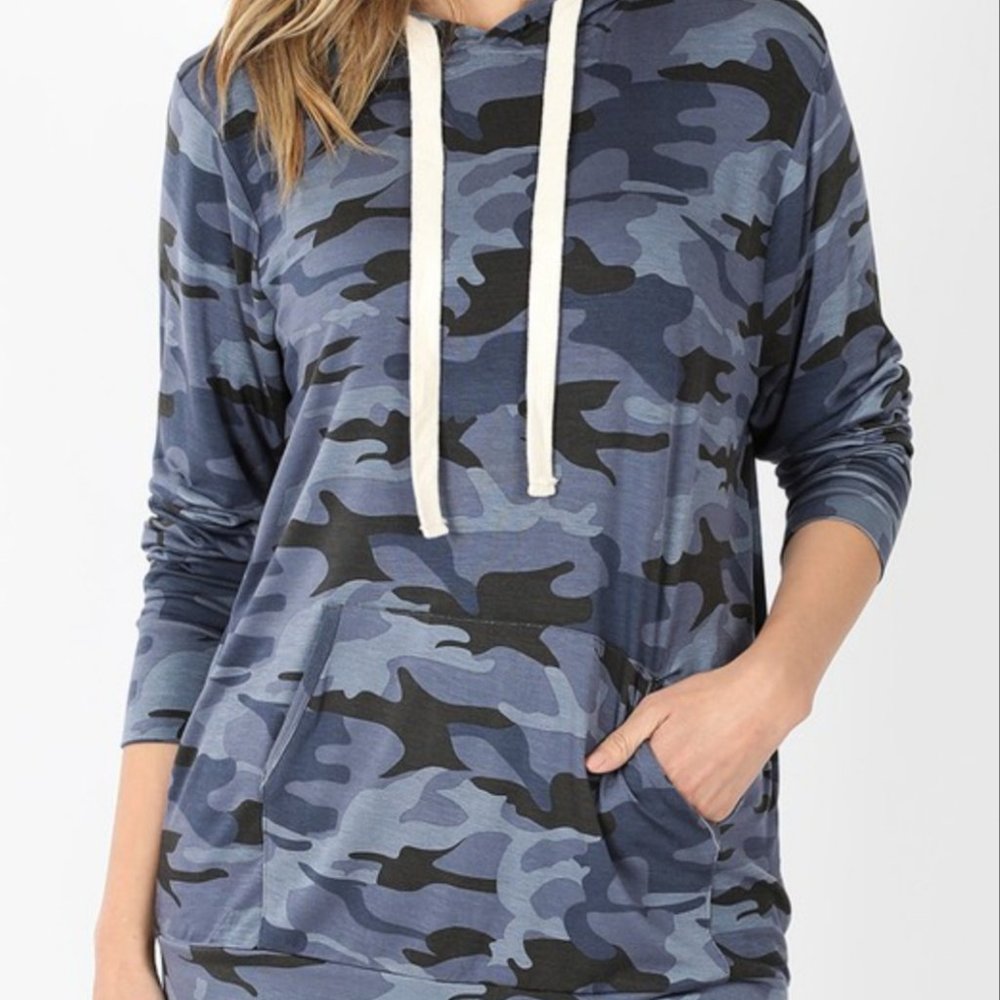 Navy Camo Hoodie